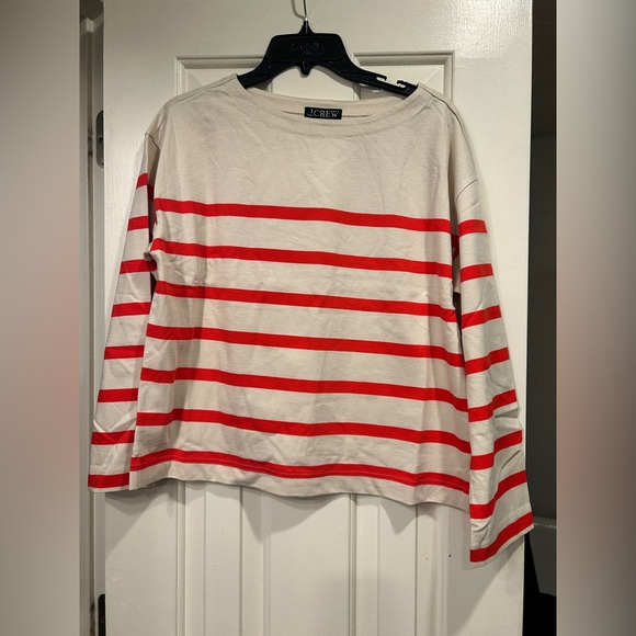 NWT J. Crew Mariner jersey relaxed boatneck T shirt in stripe Size XS - Picture 2 of 8